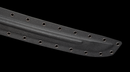 Phantom Shinobi Tactical Sword (Limited) — high-carbon steel, Black ridged handle, gold ring, black textured sheath, holes
