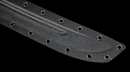 Obsidian Kensei Tactical Sword (Limited) — high-carbon steel, Black ribbed grip, small gold ring, black textured sheath,