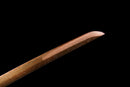 Akagane Katana - — Damascus Steel, Black wrap, white diamonds, gold tsuba, black gold floral saya