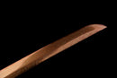 Akagane Katana - — Damascus Steel, Black wrap, white diamonds, gold tsuba, black gold floral saya