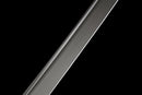 Iron Reaper Tactical Dao — high-carbon steel, Black textured handle, black ribbed polymer sheath with clip.