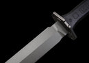 Carbon Viper Short Sword — high-carbon steel, Black patterned handle, black carbon fiber sheath