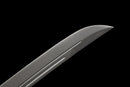Shadow Fang Tactical Machete Sword — high-carbon steel, Black textured grip, black textured sheath, belt clip