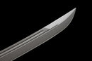 Shadow Fang Tactical Machete Sword — high-carbon steel, Black textured grip, black textured sheath, belt clip