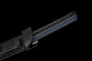 Shadow Fang Tactical Machete Sword — high-carbon steel, Black textured grip, black textured sheath, belt clip