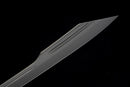 Champion Chopper Tactical Sword — Ceramic Edition — Black ergonomic grip, orange ring, black tactical, carbon fiber pattern