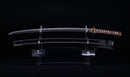Antique Japanese Katana Sword with Tombo Dragonfly Menuki & Sansui Landscape Tsuba — Tamahagane