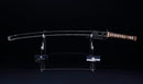 Antique Japanese Katana Sword with Tombo Dragonfly Menuki & Sansui Landscape Tsuba — Tamahagane