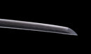 Antique Japanese Katana Sword with Red Saya and Gold Fukurin Momiji Tsuba — Tamahagane
