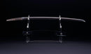 Antique Japanese Katana Sword with Red Saya and Gold Fukurin Momiji Tsuba — Tamahagane
