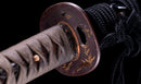 Antique Japanese Katana Sword, Waterfowl Tsuba signed Awataguchi — Tamahagane