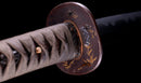 Antique Japanese Katana Sword, Waterfowl Tsuba signed Awataguchi — Tamahagane
