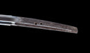Antique Japanese Katana with Seated Sages Iron Tsuba and Suguha Hamon, Mumei, Edo Period — Tamahagane