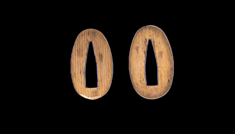 Antique Japanese Katana Rounded Kakugata Tsuba - Late Muromachi