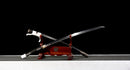 Shirōkami Katana - — T10 Steel, Black ito handle, white kashira; black saya, white sageo, silver kojiri
