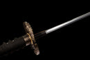 Shirōkami Katana - — T10 Steel, Black ito handle, white kashira; black saya, white sageo, silver kojiri