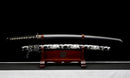 Fubuki Katana - — T10 Steel, Black/white cord handle, silver speckled sheath, matching cord.