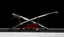 Fubuki Katana - — T10 Steel, Black/white cord handle, silver speckled sheath, matching cord.