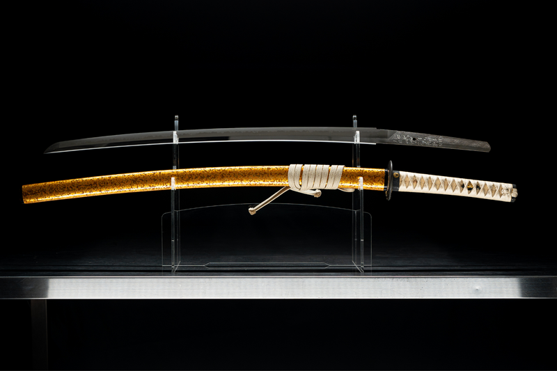 Antique Japanese Sword Katana by Tachibana Munehiro with Golden Koshirae