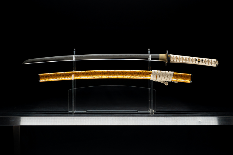 Antique Japanese Sword Katana by Tachibana Munehiro with Golden Koshirae